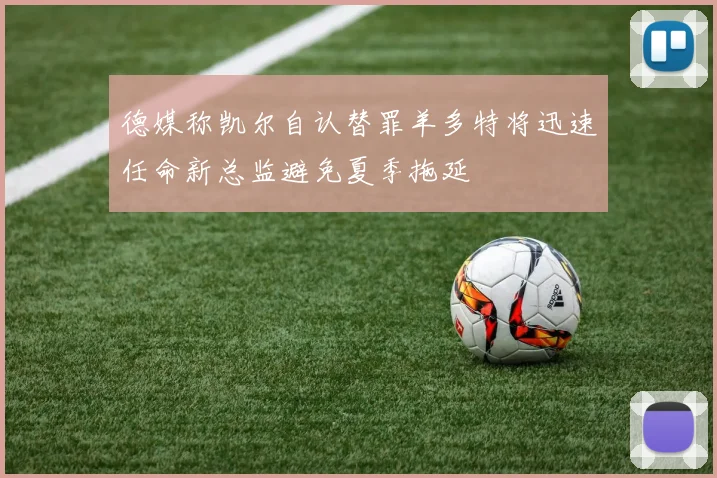 德媒称凯尔自认替罪羊多特将迅速任命新总监避免夏季拖延
